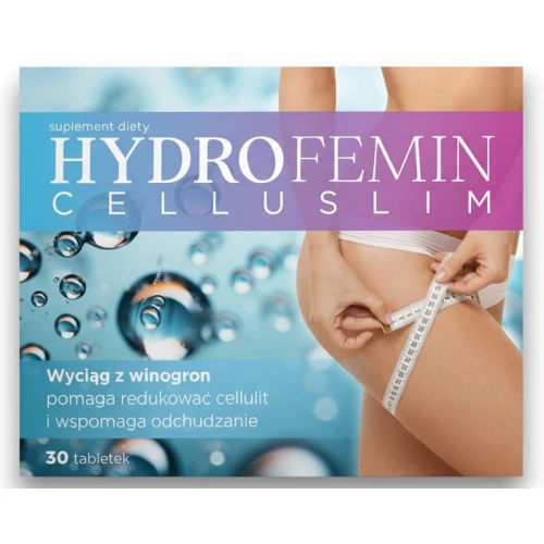 Hydrofemin CelluSlim, 30 tabletek - Składniki roślinne pomagają redukować cellulit i wspomagają odchudzanie
