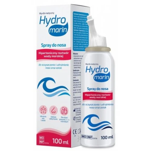 Hydromarin Spray do nosa hipertoniczny, 100 ml - Oczyszcza nos i udrożnia zatoki