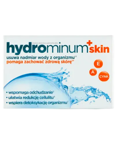 Hydrominum + Skin, 30 tabletek  - Suplement diety m.in. wyciągiem z mniszka lekarskiego, który wspiera procesy oczyszczające organizmu.
