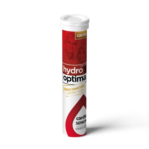 Hydrooptima Cardio Senior, 20 tabletek musujących - Wspomaga optymalne nawodnienie organizmu osób starszych