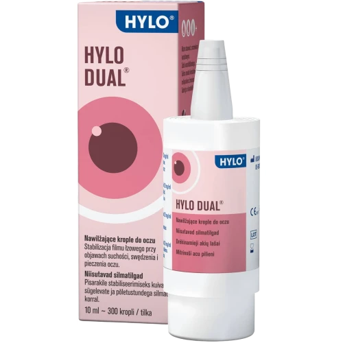 Hylo-Dual, krople do oczu, 10 ml - Krople nawilżające z ektoiną i kwasem hialuronowym