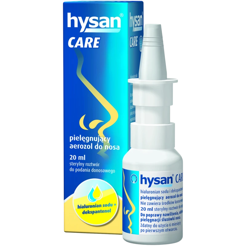 Hysan Care, aerozol do nosa, 20 ml  - Pielęgnuje uszkodzoną śluzówkę nosa