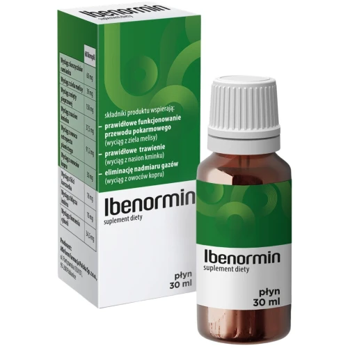 Ibenormin Płyn, 30 ml - Wsparcie trawienia i komfortu układu pokarmowego