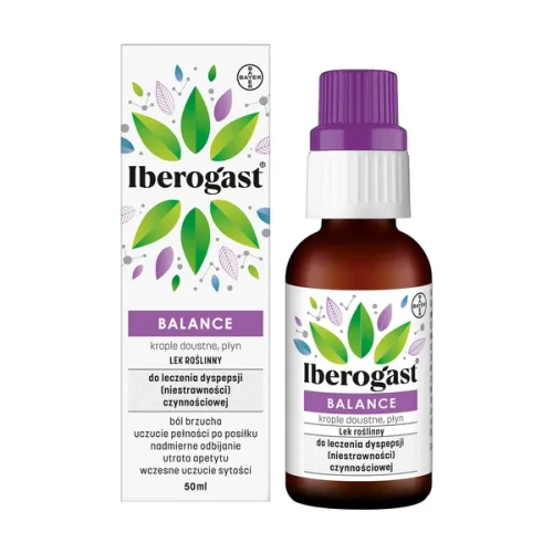 Iberogast Balance krople doustne, 50 ml - Krople na niestrawność na bazie wyciągów roślinnych