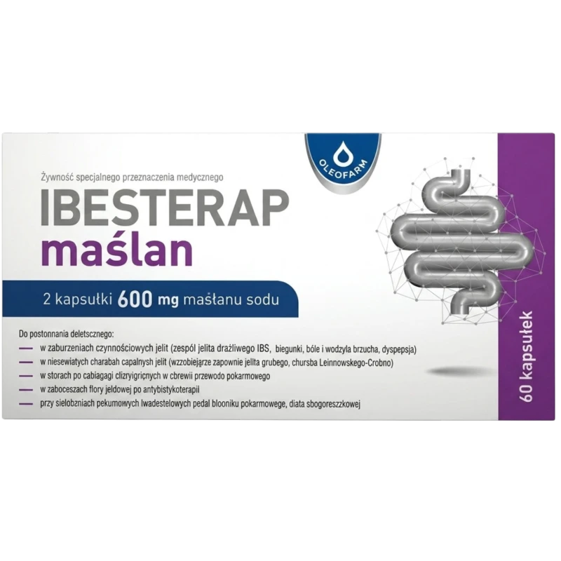 Ibesterap Maślan, 60 kapsułek - Do postępowania dietetycznego w IBS i chorobach zapalnych jelit
