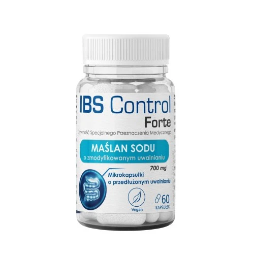 IBS Control Forte Maślan Sodu, 60 kapsułek - Wsparcie regeneracji i odbudowy nabłonka jelitowego