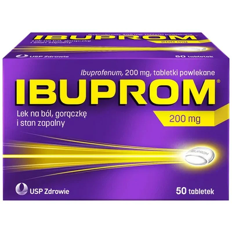 Ibuprom 200 mg, 50 tabletek - O działaniu przeciwbólowym, przeciwgorączkowym i przeciwzapalnym