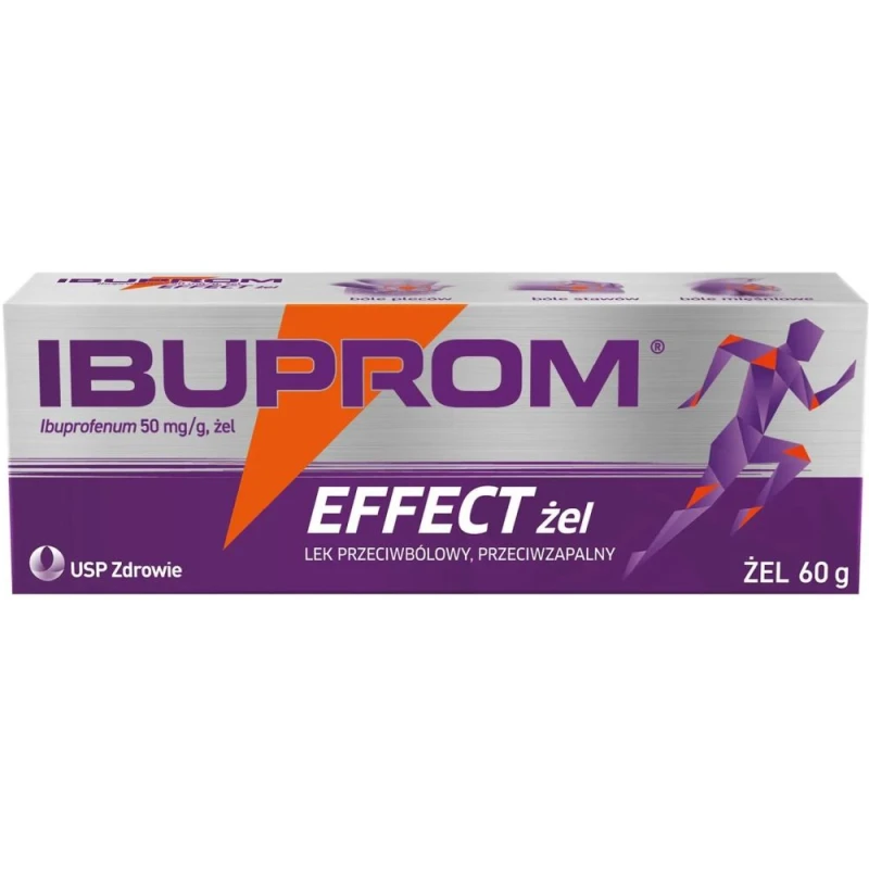 Ibuprom Effect żel, 60 g - O działaniu przeciwbólowym, przeciwzapalnym i przeciwobrzękowym, łagodzi ból mięśni i stawów