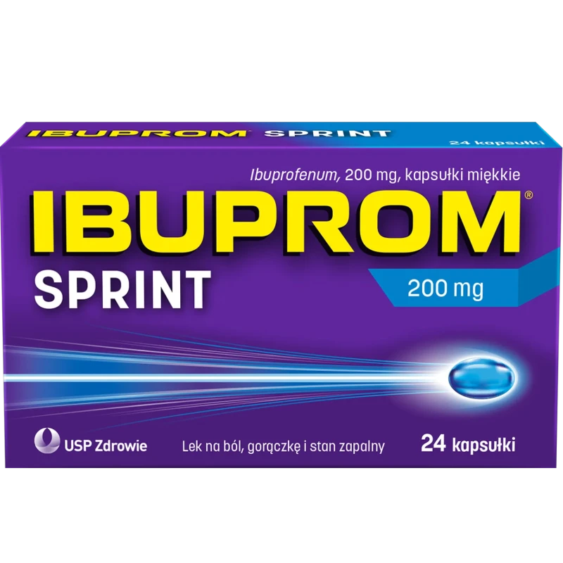 Ibuprom Sprint, 24 kapsułki - O działaniu przeciwbólowym, przeciwgorączkowym i przeciwzapalnym