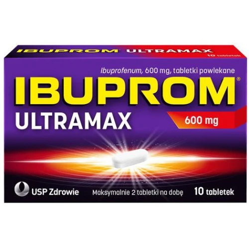 Ibuprom Ultramax, 10 tabletek - O działaniu przeciwbólowym, przeciwgorączkowym i przeciwzapalnym