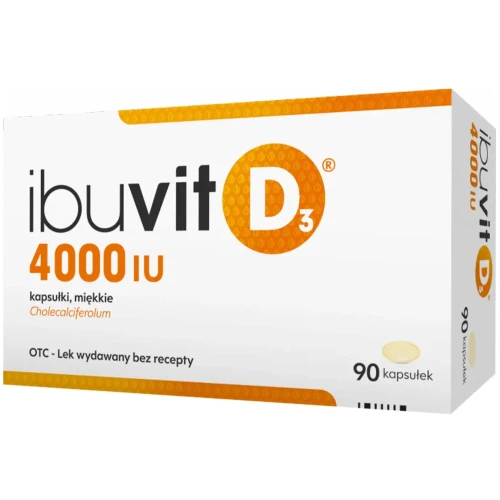 Ibuvit D3 4000 IU, 90 kapsułek - Z witaminą D3 w oleju z krokosza