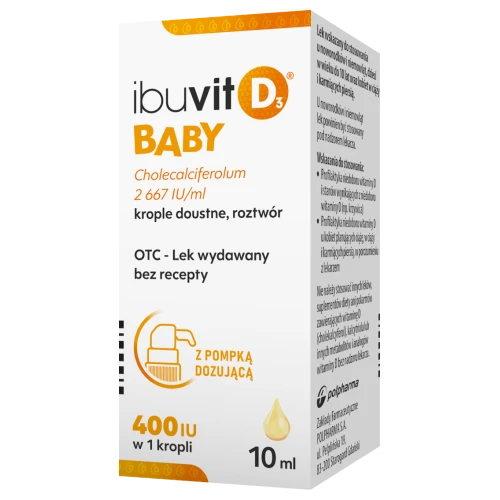 Ibuvit D3 Baby Krople doustne, 10 ml - Witamina D dla dzieci - lek