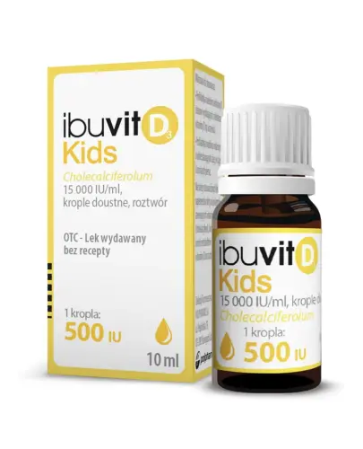 Ibuvit D3 Kids krople doustne, 10 ml - Z Witaminą D, która wpływa na funkcjonowanie układu immunologicznego