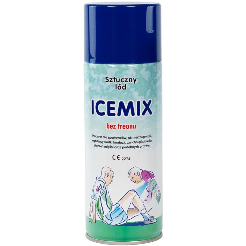 Icemix, aerozol 400 ml - Uśmierzający ból poprzez obniżenie temperatury ciała w miejscu kontuzji