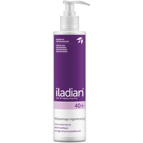 Iladian 40+ Żel do higieny intymnej, 230 ml - Nawilżająca ochrona i codzienna pielęgnacja okolic intymnych