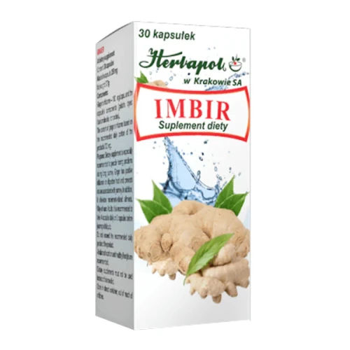 Imbir, 30 kapsułek - Łagodzi objawy dyskomfortu podczas podróży
