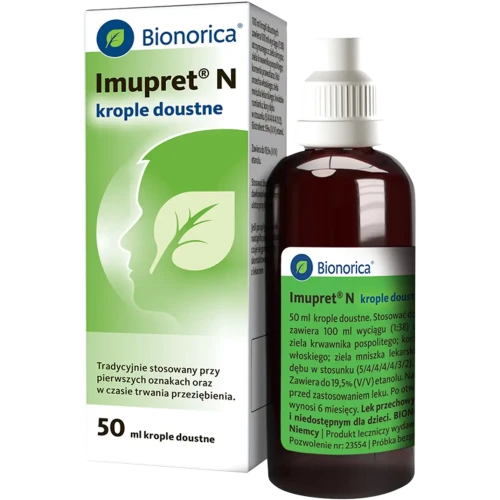 Imupret N 1 ml/ml, 50 ml - Na pierwsze objawy przeziębienia, skraca czas trwania infekcji