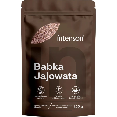Intenson Babka jajowata łupiny, proszek 150 g - Źródło naturalnego błonnika rozpuszczalnego