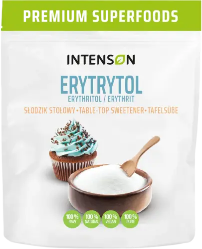 Intenson Erytrytol Słodzik stołowy, 1 kg - Niskokaloryczna alternatywa dla cukru