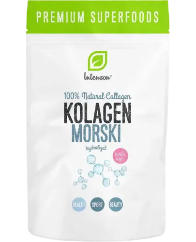 Intenson Kolagen morski, 60 g - Czysty hydrolizat kolagenu rybiego bez dodatków smakowych