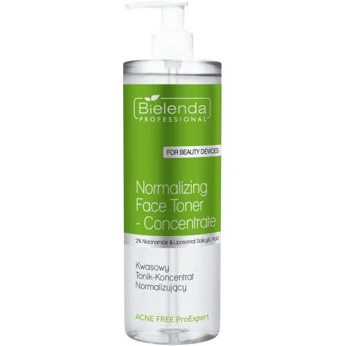 Bielenda Professional Acne Free ProExpert Kwasowy koncentrat - tonik normalizujący, 500 ml - Do skóry trądzikowej, tłustej i problematycznej