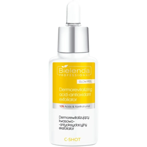 Bielenda Professional C-Shot Dermorewitalizujący kwasowo-antyoksydacyjny eksfoliator 10% Glow Peel, 30 ml - Rozświetlający i przeciwstarzeniowy