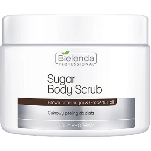 Bielenda Professional Cukrowy peeling do ciała, 600 g - Z olejem macadamia i grejpfrutem do suchej skóry