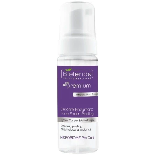 Bielenda Professional Microbiome Pro Care Delikatny peeling enzymatyczny w piance, 160 ml - Do skóry wrażliwej, problematycznej i osłabionej