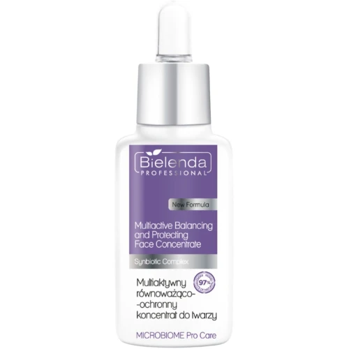 Bielenda Professional Microbiome Pro Care Multidostępny równoważąco-ochronny koncentrat do twarzy, 30 ml - Odbudowujący mikrobiom skóry wrażliwej i odwodnionej