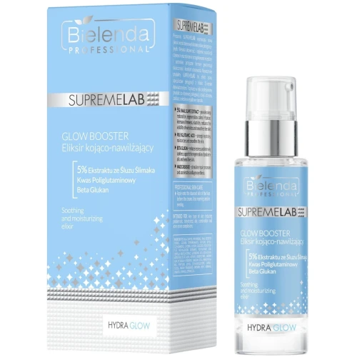 Bielenda Supremelab Hydra Glow Eliksir kojąco-nawilżający glow booster, 30 ml - Do cery wrażliwej, tłustej i odwodnionej