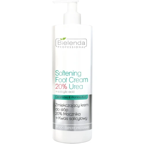 Bielenda Professional Zmiękczający krem do stóp  20% mocznika + kwas salicylowy, 500 ml - Na zrogowaciałe i suche stopy
