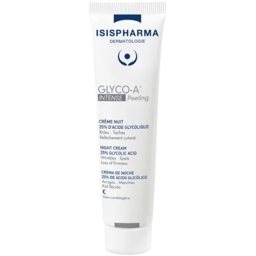 Isispharma Glyco-A Intense Peeling Krem na noc z 25% kwasem glikolowym, 30 ml - Na przebarwienia, zmarszczki i nierówną strukturę skóry