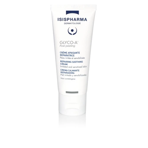 Isispharma Glyco-A Post peeling Regenerująco-łagodzący krem po peelingu, 40 ml - O działaniu łagodzącym