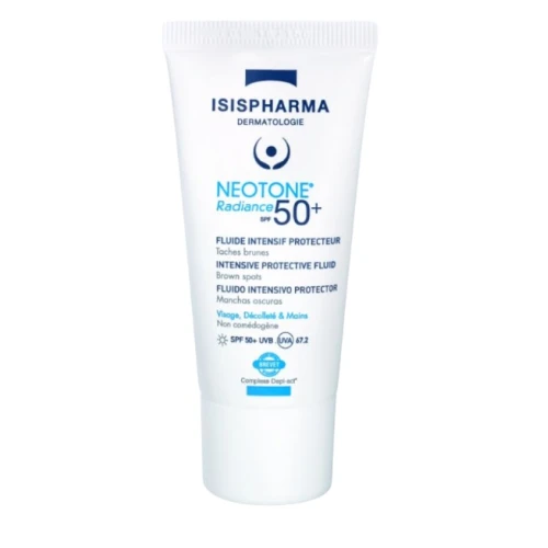 Isispharma Neotone Radiance SPF 50+, 30 ml - Fluid przeciwsłoneczny na przebarwienia