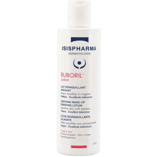Isispharma Ruboril Lotion Kojący balsam do demakijażu, 250 ml - Delikatne oczyszczanie skóry wrażliwej i naczynkowej
