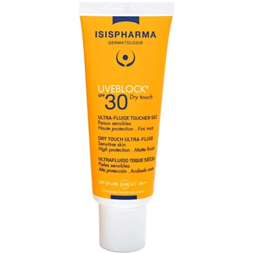 Isispharma Uveblock Dry Touch SPF 30, 40 ml - Dla skóry tłustej i wrażliwej