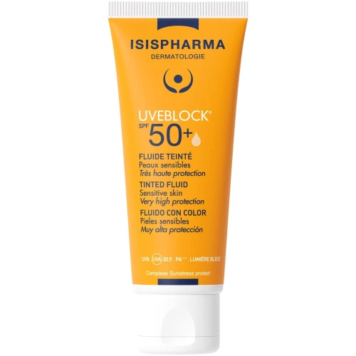 Isispharma Uveblock Dry Touch SPF 50+, odcień light, 40 ml - Matuje i wyrównuje koloryt