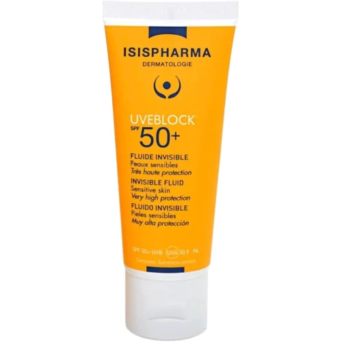 Isispharma Uveblock Fluid SPF 50+, bezbarwny, 40 ml - Dla skóry wrażliwej