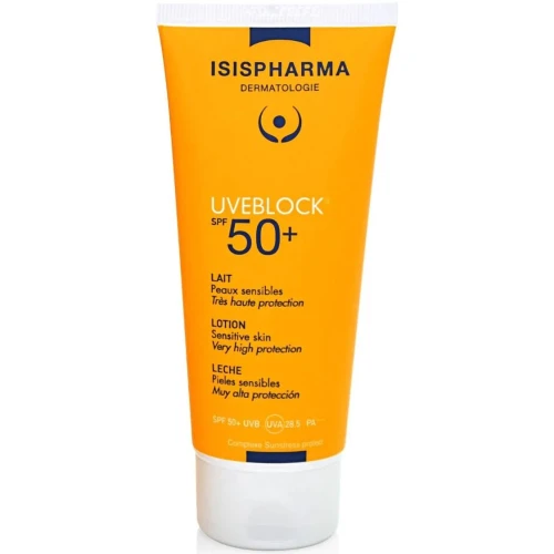 Isispharma Uveblock Ochronne mleczko SPF 50+, 100 ml - Do twarzy i ciała dla skóry wrażliwej i całej rodziny
