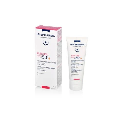 Isispharma Ruboril Expert SPF50+ Krem ochronny do skóry naczynkowej, 40 ml - Ukojenie i ochrona dla skóry z rumieniem