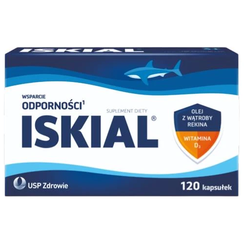 Iskial wsparcie odporności, 120 kapsułek  - Połączenie oleju z wątroby rekina i witaminy D3