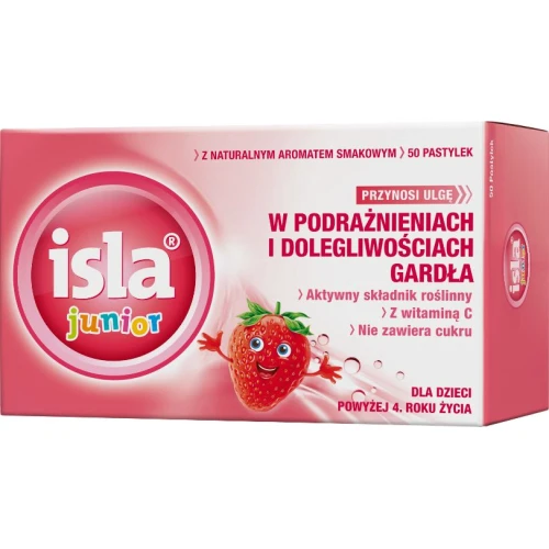 Isla Junior, 50 pastylek do ssania - Tabletki z porostem islandzkim