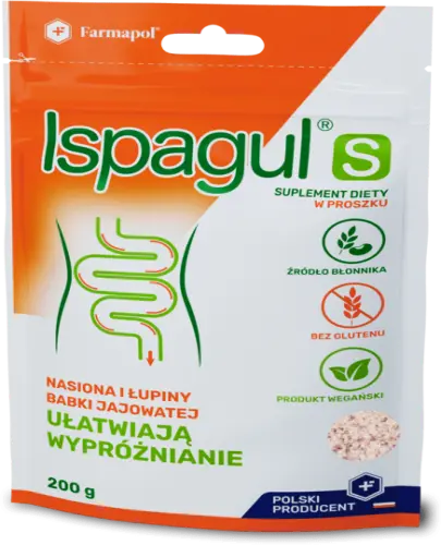 Ispagul S proszek, 200 g - Naturalne źródło błonnika z nasionami i łupinami babki jajowatej
