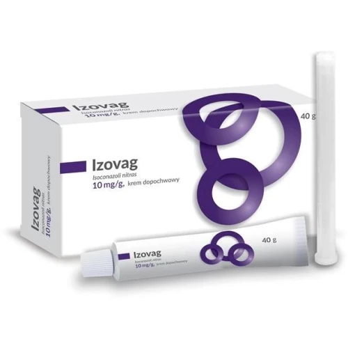 Izovag 10 mg/g krem dopochwowy, 40 g - Na grzybicze i mieszane zakażenia pochwy