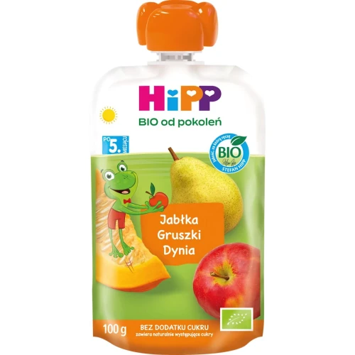 HiPP Mus Jabłka-Gruszki-Dynia BIO, 100 g - Dla niemowląt po 5. miesiącu życia