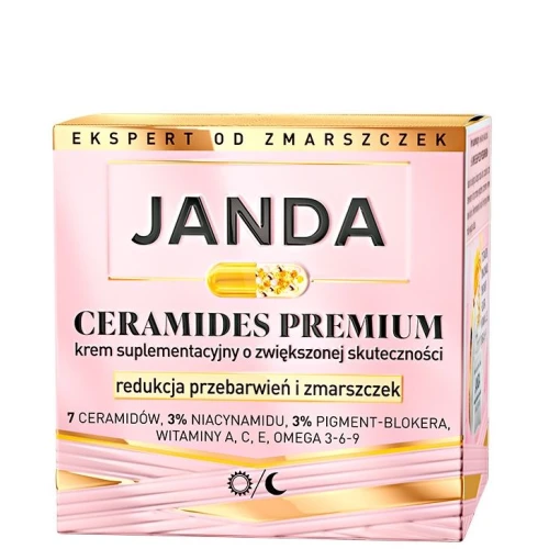 Janda Ceramides Premium Redukcja Przebarwień i Zmarszczek Krem suplementacyjny, 50 ml - Pielęgnacja dla zdrowego wyglądu skóry