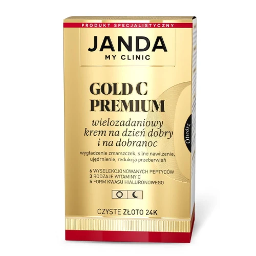 Janda Gold C Premium Krem wielozadaniowy, 50 ml - Odżywiona, nawilżona i ujędrniona skóra
