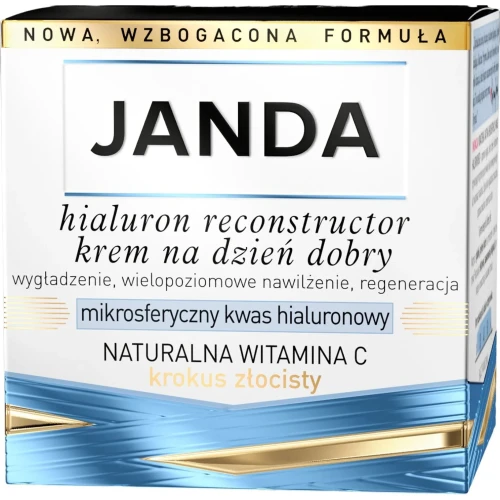 Janda Hialuron Reconstructor Krem na dzień dobry, 50 ml - Intensywnie nawilżający - z kwasem hialuronowym i witaminą C