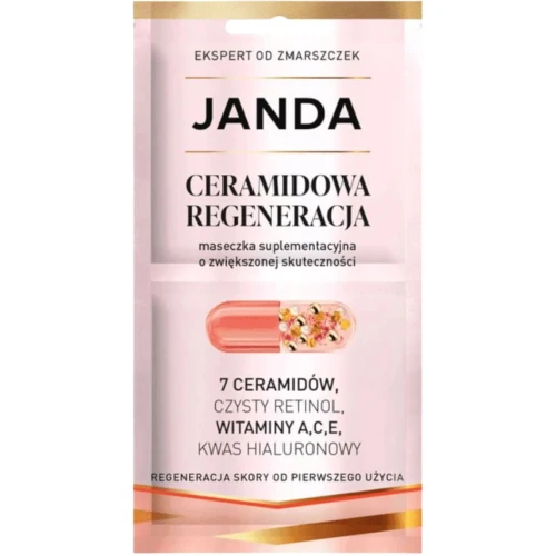 Janda Maseczka Suplementacyjna Regeneracja ceramidowa, 8 ml - Intensywna regeneracja i głębokie nawilżenie skóry