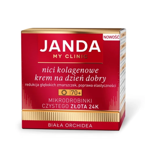 Janda Nici kolagenowe Krem na dzień dobry 70+, 50 ml - Krem do cery dojrzałej redukujący głębokie zmarszczki i poprawiający elastyczność skóry
